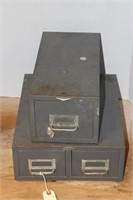 Cole Steel Metal Card File Boxes
