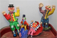 Paper Mache Clowns (lot of 4)