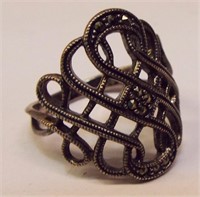 Sterling Silver & Marcasite Ring