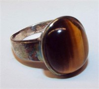 Sterling Silver & Tiger's Eye Ring