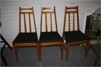 3 Teak Dining Chairs