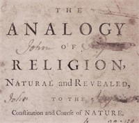 Butler's Analogy of Religion, 1736