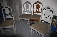 4 Vintage Chairs need work