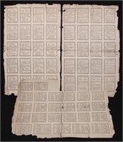 18th c. Card Game, Uncut Sheets