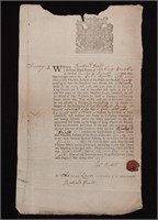 British Prison Discharge Document, 1696