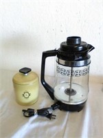Vintage electric coffee pot with Vintage metal