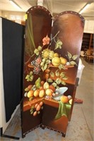 2pc Painted Wood Screen