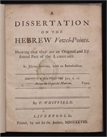 [Hebrew Language] A Dissertation… 1748