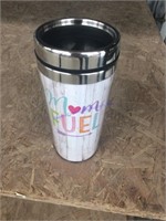 " Mom Fuel " 16 Oz Travel Mug