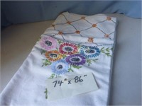 Embroidered Bedspread or Tablecloth