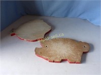 Wooden Fish & Pig Breadboards