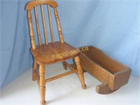 Doll Cradle & Child's Chair