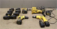 Box of Assorted Dewalt 18 Volt Power Tools,