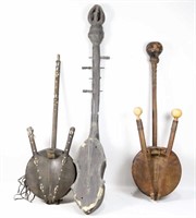 LOT OF THREE AFRICAN INSTRUMENTS