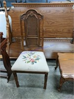 Vintage Chair With Floral Design On Seat