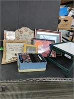Assorted Picture Frames & Vhs Tapes
