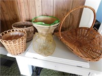 Wire Chicken; Baskets; Woven Planters