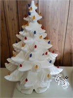 White Lighted Ceramic Christmas Tree