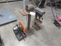 Metal Cut Off Saw, Drill Press & Grinder