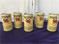 5 Falstaff Beer Cans / Empty