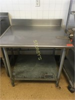 S/S Work Table w/ Edlund Can Opener - 36 x 30