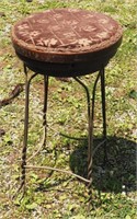 Antique 1800's Bent Wire Padded Ice Cream Stool