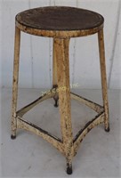 Vintage 20" All Metal Work Bench Stool