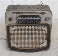 Vintage Sonomatic Vacuum Tube Car Radio W Speaker