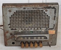 Vintage Push Button Vacuum Tube Car Radio/ Speaker