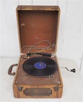 Vintage Hand Crank Working Victrola Record Player