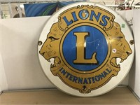 Round Metal Sign - Lions International