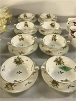 Spode "blenheim" - 8 Soup Bowls With Liners