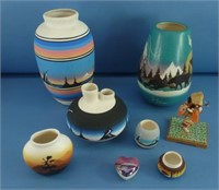 Collection of Navajo Pottery Pieces -Many signed