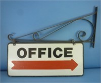 Wooden "Office" Sign 26" x 12" with Hanger