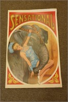 Vintage Circus Poster - Approximately 30" x 42"