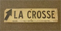 Wooden La Crosse Sign 42 1/2" x 11"