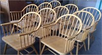 10 Alder Wood Windsor Chairs