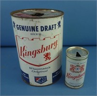 Kingsbury Gallon Beer Cans (Hole in Center of