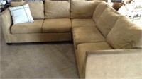 3 pc. Suede Sectional Couch