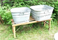 Wash Stand & 2 Tubs