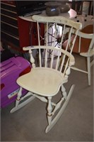Vtg Painted Windsor Rocking Chair