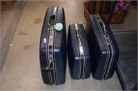 Three Samsonite Suitcases, Large Case has Wheels