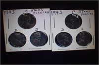 (2) Sets of Wartime Steel Pennies