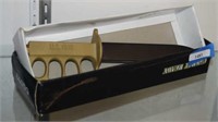 Knife w/ Brass Knuckle Style Handle and Box
