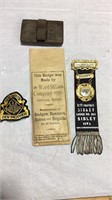 Odd Fellows badge and pin