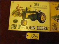 Lot of 2 John Deere Tin Sign