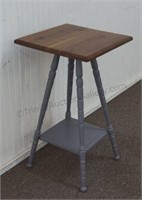 Vintage Walnut Lamp / Side Table