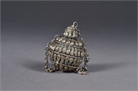Chinese Silver Necklace Snuff Bottle