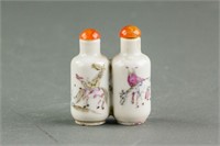 Chinese FamilleRose Porcelain Snuff Bottle Guangxu