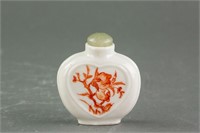 Chinese Fine Copper Red Porcelain Snuff Bottle
